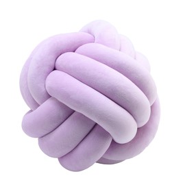 Petrella Knot Pillow Ball Round Throw Pillows Home Decor Cushion Decorative Aesthetic Throw Pillows，Purple 8inch