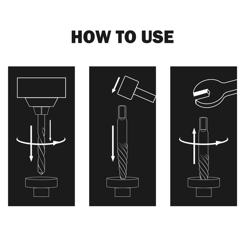 Luckyway 10-Piece Screw Extractor and Left Hand Drill Bit Set,