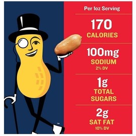 Planter's PLANTERS Salted Cocktail Peanuts, Party Snacks, Plant Based Protein 16oz (1 Cani