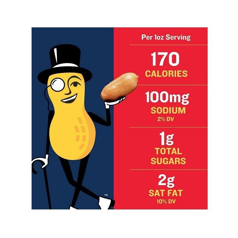 Planter's PLANTERS Salted Cocktail Peanuts, Party Snacks, Plant Based Protein