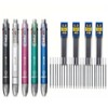 MROOFUL 34Pcs/Set 6 Colors Pen Creative Multicolor Ballpoint Pen With