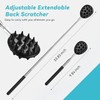 Telescoping Back Scratcher with 3Pcs Detachable Head, Stocking Stuffers Christmas
