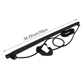 Kisbeibi Pilates Bar Kit with Resistance Bands, At Home Workout Equipment Resistance Bands with Bar Pilates Kit Multifunctional Pilates Bar for Women & Men Gym Pilates Yoga Fitness(Black)