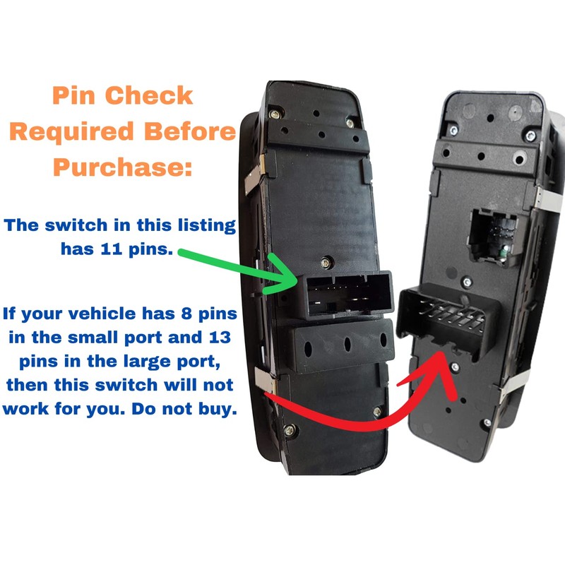SWITCHDOCTOR Window Master Switch for 2011-2019 Dodge Journey (Without Power
