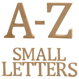 8cm Small Wooden MDF Uppercase Letters for Crafts | Complete A-Z Set