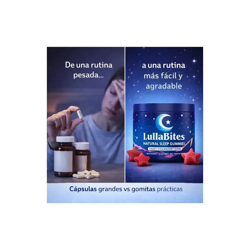 Gomitas Para Dormir Sin Melatonina Lullabites 60 Pzas
