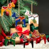Dala Horse - Adornos de Navidad suecos de 6 piezas