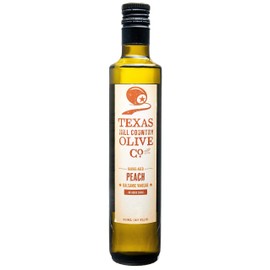 Peach Balsamic Vinegar - Gourmet Barrel Aged Infused Balsamic Vinegar - Great for Dressing Dipping Glazing - No Artificial Flavors or Added Sugar - Made in Texas (16.9 oz)