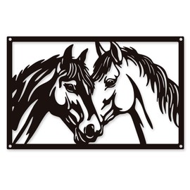 Metal Horse Decor Modern Metal 1pc Horse Wall Art Wildlife Horse Lover Gift, Farmhouse Wall Decor, Unique Interior Decor for Living Room, Bedroom, Kitchen and Office Home Decor