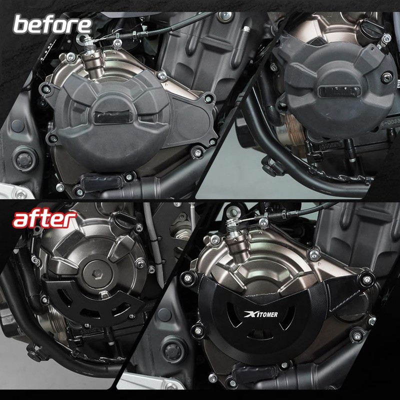 Xitomer Motorcycle Clutch +Engine Cover Guard, Fit for MT-07 FZ-07
