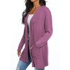 Qixing Women's Cardigan with Pocketes Long Sleeve Casual Lightweight Open