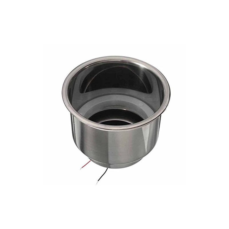 ZONADA 12V LED Stainless Steel Cup Drink Holder 2PCS Blue