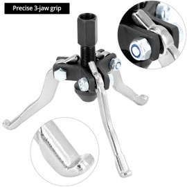 QWORK 3 Jaw Gear Bearing Slide Hammer Puller Set - Universal Internal & External Gear & Pulley Puller for Automotive Maintenance, Efficiently Removes Gears, Bearings, Grease Retainers, Oil Seals