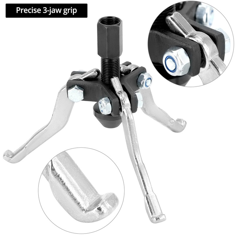 QWORK 3 Jaw Gear Bearing Slide Hammer Puller Set -