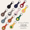 COGURE COPAT-K Charm Keychain, AirTag Case, Genuine Leather, Air Tag