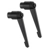 sourcing map 2Pcs M10 Adjustable Knobs Handle Female Thread Push