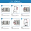 1 Pack disecu Heavy Duty 4 Digit Combination Lock, Anti-Error