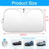 TFSZE Sun Protection Car Windscreen Interior 140 x 70 cm
