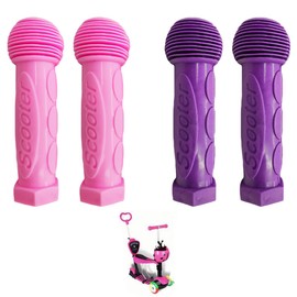 2 Pairs Micro Scooter Handles Grips Rubber Micro Scooter Handles Non-Slip Replacement Scooter Handle Grips for Small Bikes Scooters Trolleys Balance Bikes and Tricycles