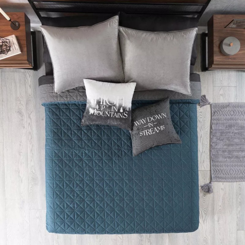 Vianney Edredón Kingsize Cobalto 2 Vistas Azul / Gris Vianney