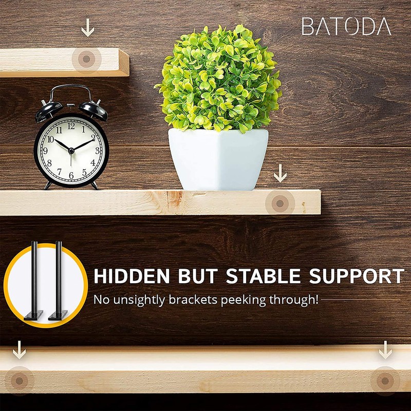 BATODA 6" Floating Shelf Bracket Heavy Duty (4 pcs) –