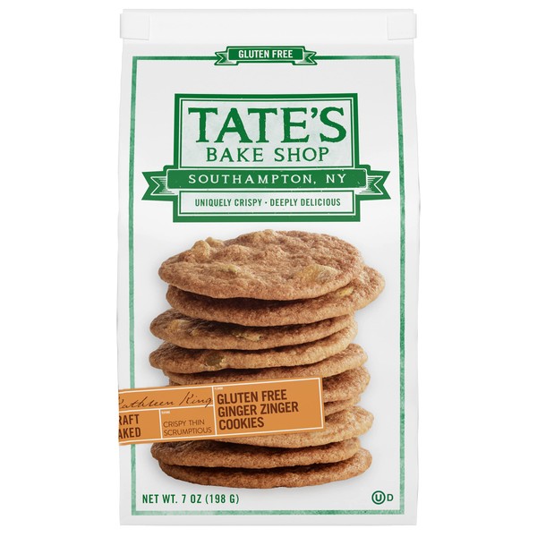 Tate's Bake Shop Gluten Free Ginger Zinger Cookies, 7 oz