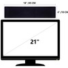 Black Monitor Memo Board Top Mount,18" Monitor Sticky Note Holder,Sticky