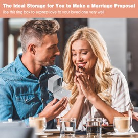 YUEYUAN 8 PCS Velvet Ring Box, Grey Engagement Ring Box, Classic Square Jewellery Gift Boxes, Small Ring Gift Boxes for Proposal Wedding Valentine's Day Girls Women Mother Gifts