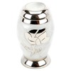 URNS UK Crewe White Cremation Ashes Keepsake Mini Urn