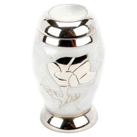 URNS UK Crewe White Cremation Ashes Keepsake Mini Urn