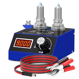 BELEY Spark Plug Tester Automotive Engine Ignition Coil Tester Dual Holes 500-9000rpm Working Frequency with LCD Display,110V/220V Car Spark Plugs Tester Tool for 12V Gasoline Vehicle.