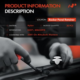 A-Premium 30PCS Nylon Rocker Trim Panel Retainer Clips Compatible with Mitsubishi Montero 2001-2024