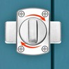 Mini Door Latch Bolt Catch Lock for Swing Doors Large Lock - Silver 2ea