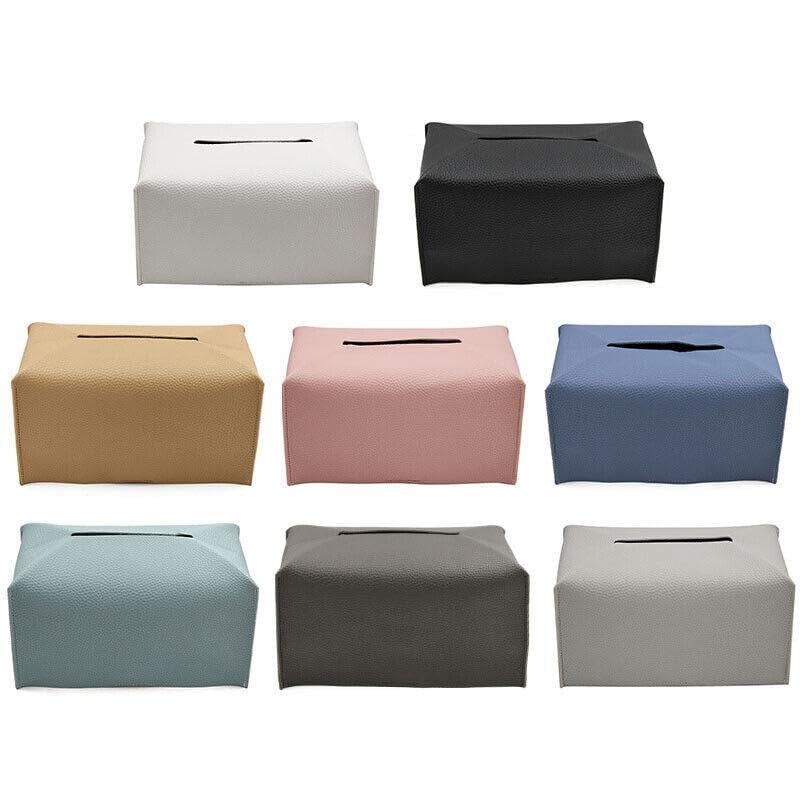 Tissue Box Dispenser Paper Storage Holder Napkin Case Organizer PU