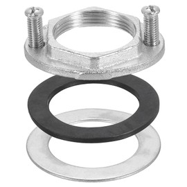 uxcell Female Thread Hex Lock Nut M32 x 1.5 Stainless Steel 304 Single Hole Faucet Lock Nuts with Gasket, Faucet Fixing Tool Set for Bathroom Basin Sink (Overall Size:54x42.5mm)