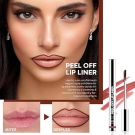 Lápiz Delineador de labios: Lip Liner, Firme pero Suave, Contornea y Delinea con Facilidad - Labios Perfectamente Perfilados Cómodos Hidratantes Vermo
