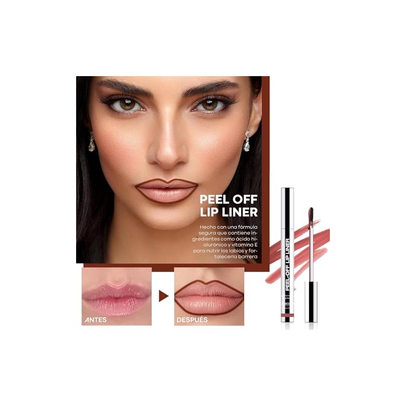 Lápiz Delineador de labios: Lip Liner, Firme pero Suave, Contornea