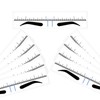 150PCS Eyebrow Stencil Ruler Clear Scale Transparent Eyebrow Shape Positioning