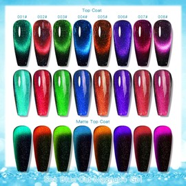 IMGDD 12D Cat Eye Gel Nail Polish, Bright Magnetic Diamond Cateye Glitter Gel Polish for Nail Art for Women (Red 05, 7.5ml)