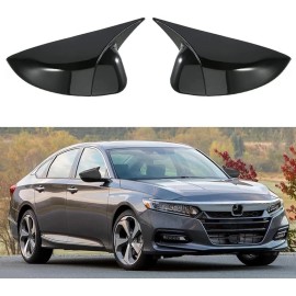 Geartronics FOR 2018-2022 ACCORD M STYLE GLOSS BLACK SIDE MIRROR COVER CAP OVERLAY W/O LIGHT
