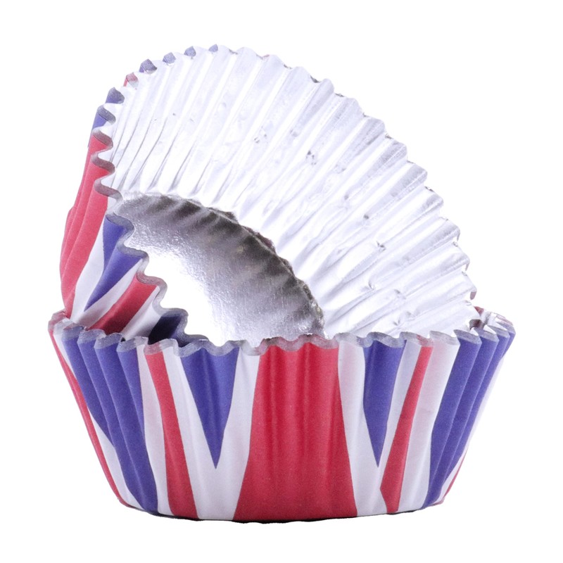 PME Union Jack foil-Lined Cupcake Cases, Pack of 30