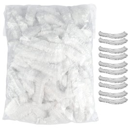 JOOTUEPO 100 Pcs Shower Caps Disposable, Waterproof Hair Caps, Plastic Elastic Bath Cap, Plastic Shower Caps for Hair Treatment for Salon/Spa/Travel/Hotel/Home Use/Shower