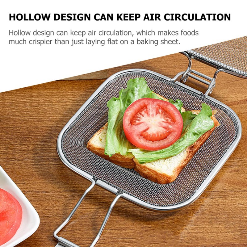 PACKOVE Sandwich Cage Toaster Sandwich Clip Sandwich Racks Breakfast Sandwich