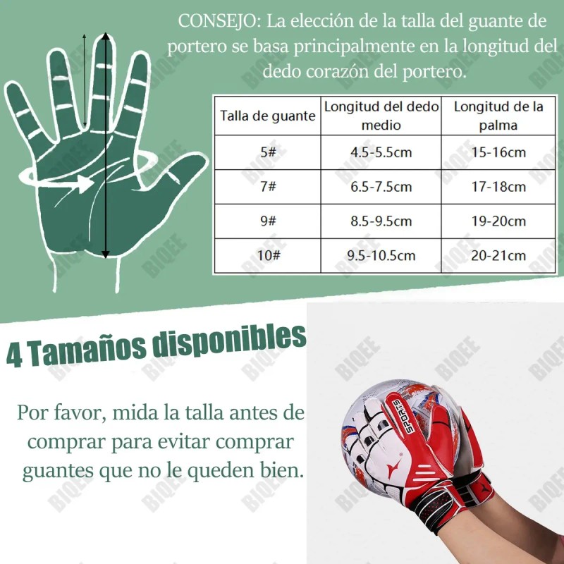 Guantes Profesionales Con Varillas Para Portero De Fútbol