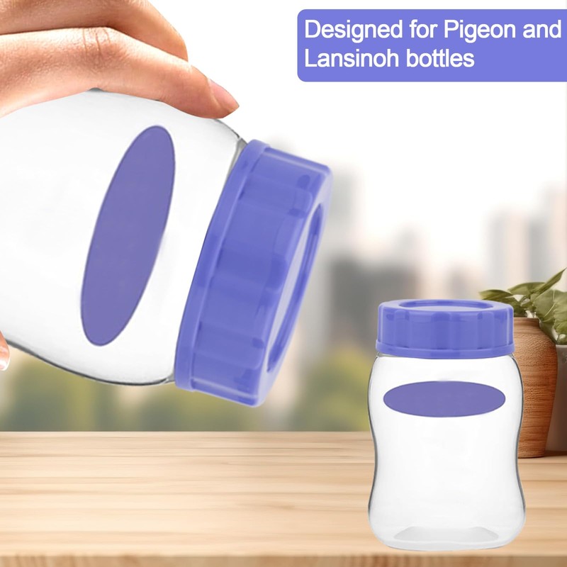 6pcs Baby Bottle Caps Compatible with Pigeon & Lansinoh Bottles,