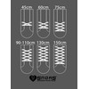 SNORS 2 Pairs of Waxed Round and Flat Shoelaces, 18