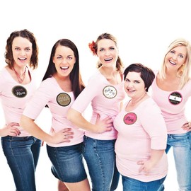 Girls Night Out - Bachelorette Party Name Tags - Party Badges Sticker Set of 12