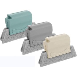 Window Groove Cleaning Brush, Handheld Window Cleaning Tool, Multifunctional Cleaning Brush for Window, Door Track, Tile Line, Shutter, Car Vent, Fridge, Washing Machine & Dryer Seal Cleaning (Beige)