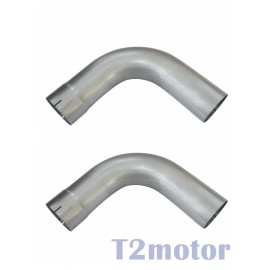 GMR racing 2PCS Aluminized 90 Degree Elbow 5" ID/OD x 18" Arms Truck Exhaust Elbow