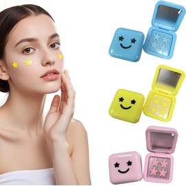 96 Estrellas para Granos, 3 Cajas de Parches para Acne con Espejos para Cubrir Acné e Imperfecciones, Pimple Reduce Enrojecimiento, para Fiestas y Uso Diario